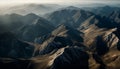 Majestic mountain range, panoramic view, tranquil scene, nature beauty generated by AI Royalty Free Stock Photo