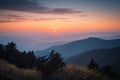 majestic mountain range with pink and orange sunrises and sunsets