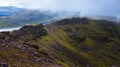 Majestic mountain ridge on overcast day in Scottish Highlands
