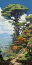 Majestic Mountain Tree: A Tim Hildebrandt Inspired Landscape