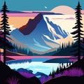 Majestic Mountain Vectors - Captivating Nature Illustrations