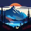 Majestic Mountain Vistas - Unique Vector Art Collection