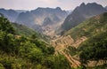 The majestic mountains and gorges around Van, Ha Giang Province, Vietnam Royalty Free Stock Photo
