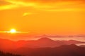 Majestic mountains landscape under morning sky