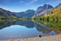 The majestic mountains are reflected in the water Royalty Free Stock Photo