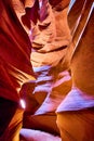 Majestic natural architecture of the Antelope Slot Canyon, Navajo Tribal Park, Arizona, USA