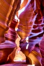 Majestic natural architecture of the Antelope Slot Canyon, Navajo Tribal Park, Arizona, USA