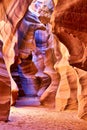 Majestic natural architecture of the Antelope Slot Canyon, Navajo Tribal Park, Arizona, USA