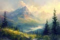 Beautiful Lakeside Mountain Landscape Painting, Nature, Rustic Home Decor, Scenic Oil on Canvas, Modern Art, Camping and Travel