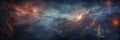 Majestic Nebula Clouds Illuminated by Starlight. Cosmic Landscape Background. Generative AI Royalty Free Stock Photo