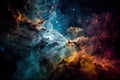 majestic nebula with its colorful hues twinkling in the darkness of space Royalty Free Stock Photo