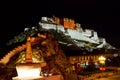 Majestic nightscape of Lhasa and Potala Palace, China Royalty Free Stock Photo