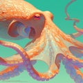 Majestic Octopus Illustration, Perfect for Ocean-themed Designs