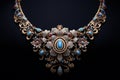 Majestic Ornate necklace gem. Generate Ai