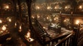 A majestic palace home to the most revered scribes of the land where rows of shelves hold endless volumes of alchemical