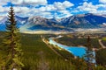 Majestic panorama of a valley in the Rocky Mountains.