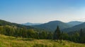 Majestic panoramic view of Carpathian mountains. Putna-Vrancea n Royalty Free Stock Photo