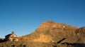 Majestic panoramic view of the mountain ridge and parador near R Royalty Free Stock Photo