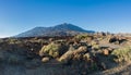 Majestic panoramic view of Teide Volcano and Roques de Garcia at Royalty Free Stock Photo