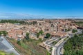 Majestic panoramic view Toledo city downtown, full urban out at the fortress