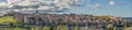 Majestic panoramic view of ÃÂvila city Walls & fortress, full around view at the medieval historic city Royalty Free Stock Photo