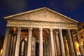 Majestic Pantheon by night on Piazza della Rotonda in Rome, Italy Royalty Free Stock Photo