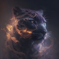 Majestic Panther Portrait for Posters and Web Design.