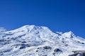 Majestic peaks of Mountain Ruapehu covered with beautiful winter snow. Tongariro National Park, North Island of New