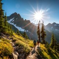 Majestic Peaks: Where hikers conquer the sky