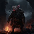 High Fantasy Pig Art Inspired By Darkest Dungeon Royalty Free Stock Photo