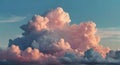 Majestic pink clouds and blue sky Royalty Free Stock Photo