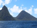 The Majestic Pitons of Saint Lucia Ã°Å¸â¡Â±Ã°Å¸â¡Â¨ Royalty Free Stock Photo