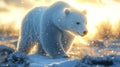 Majestic Polar Bear in Arctic Sunrise Royalty Free Stock Photo