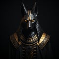 Majestic Portrait of Anubis, the Egyptian God of the Afterlife