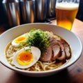 Majestic Ports: A Fusion Of Egg, Meat, And Ramen