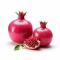 Majestic Ports: A Realistic Rendering Of Magenta Pomegranate