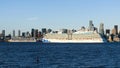 Majestic Princess and Norwegian Encore in Seattle waiting for the start of Alaska cruising in July 2021 Royalty Free Stock Photo