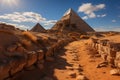 Majestic Pyramids Bathed in Sunlight