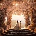 Majestic Ring Ceremony in an Enchanting Scene of Love and Splendor