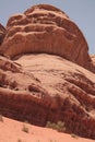 Majestic rock in the dunes of the desert