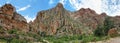 Majestic rocky redish mountains in Swartberg pass