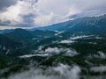 The majestic Romanian countryside, a stunning landscape of the Piatra Craiului mountain range Royalty Free Stock Photo