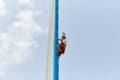 The amazing Voladores ceremony outside the ruins of El Tajin in Veracruz, Mexico