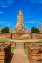 Majestic ruins of 1629 Wat Chai Watthanaram built by King Prasat