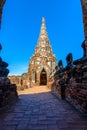 Majestic ruins of 1629 Wat Chai Watthanaram built by King Prasat