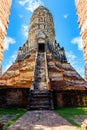 Majestic ruins of 1629 Wat Chai Watthanaram built by King Prasat