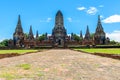 Majestic ruins of 1629 Wat Chai Watthanaram built by King Prasat