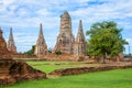 Majestic ruins of 1629 Wat Chai Watthanaram built by King Prasat