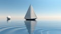 A majestic sailboat on abstract water Royalty Free Stock Photo