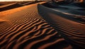 Majestic sand dunes ripple in Africa heat generated by AI